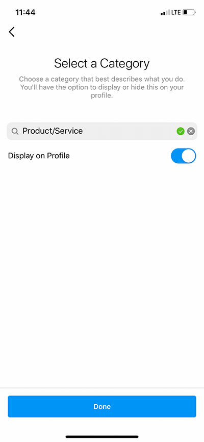 Select Category