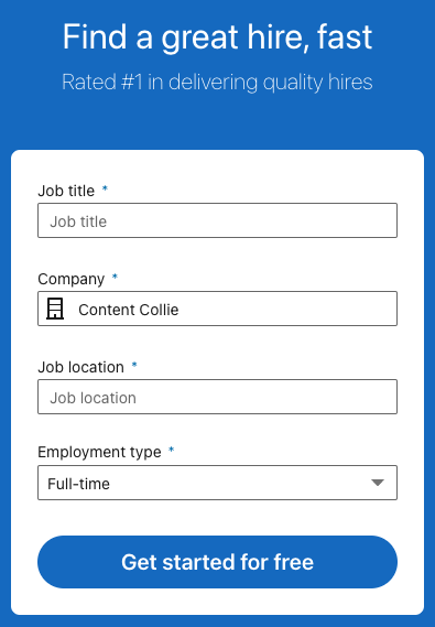 LinkedIn job post